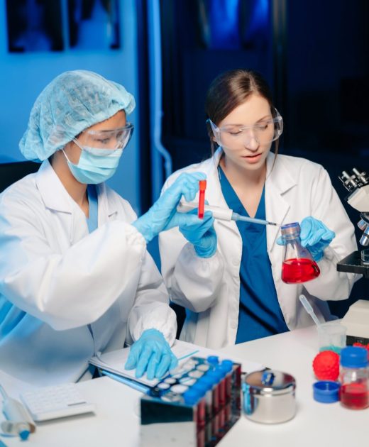 modern-medical-research-laboratory-portrait-of-two-angled modern-medical-research-laboratory-portrait-of-two-angled